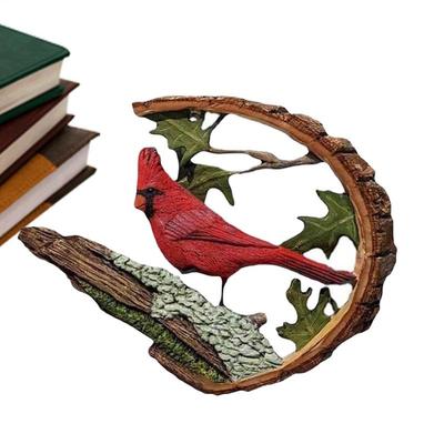 Red Bird Figurine Bird Statue Resin Red Bird Figurines Valentine's Day Birds Statue Red Birds For Chinese New Year Valentine's