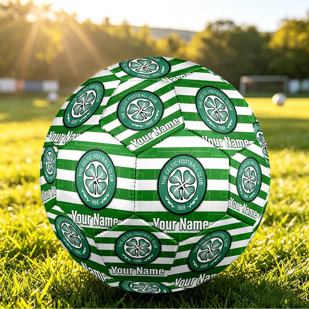 Personalized Size 5 Football Celtic FC Pattern Outdoor Game Sports Ball Gift