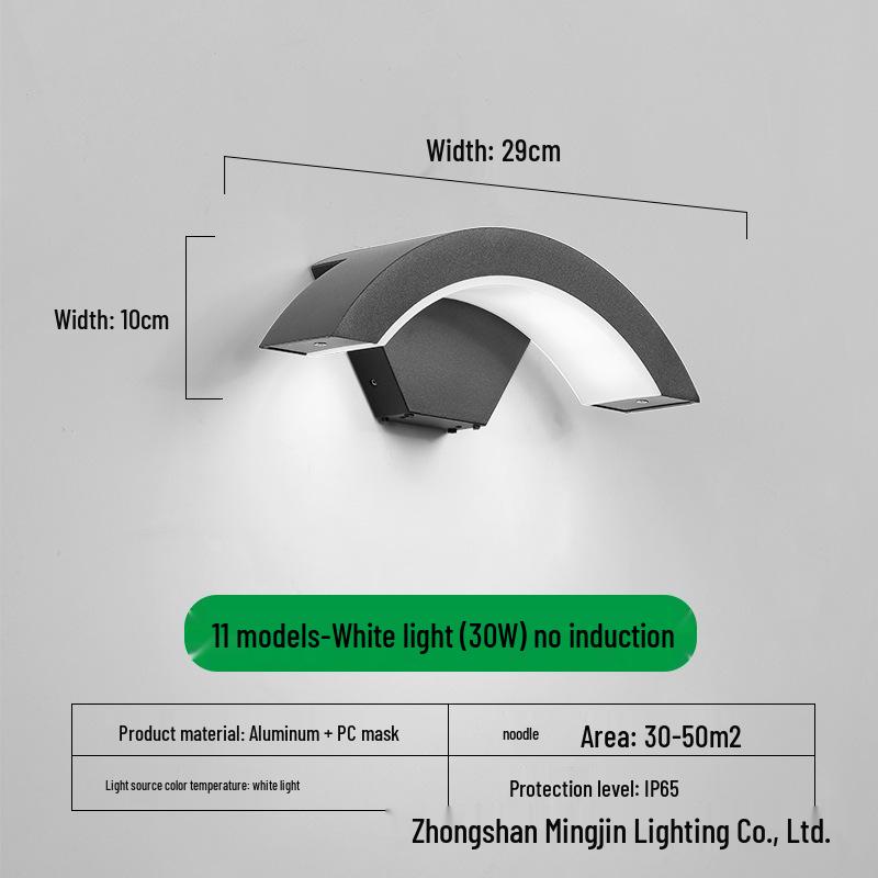 LED Waterproof Outdoor Wall Light for Balcony, Corridor, Courtyard, and Garden