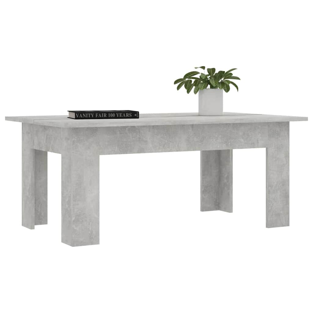 Coffee Table Concrete Grey 100 x 60 x 42 cm Wood Based Material