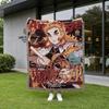 Custom Size Anime Woven Blanket Soft Home Cover Blanket for Couch Bed and Chair
