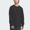 Adidas Originals Long Sleeve Top Retro Sports Casual Comfortable Solid Color Crew Neck Long Sleeve T-Shirt Men Tops Black JV6938