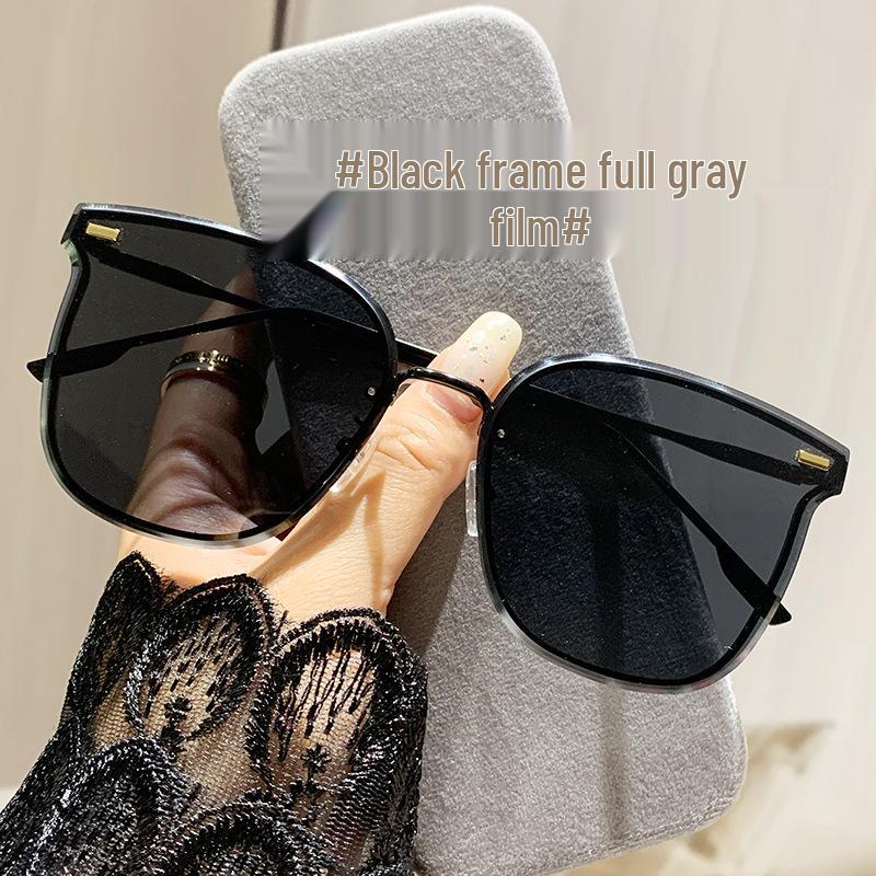 

Женские модные солнцезащитные очки без оправы с обрезанным краем, большая оправа - стройнящие, защита от УФ-лучей, стиль интернет-знаменитости Sunglasses