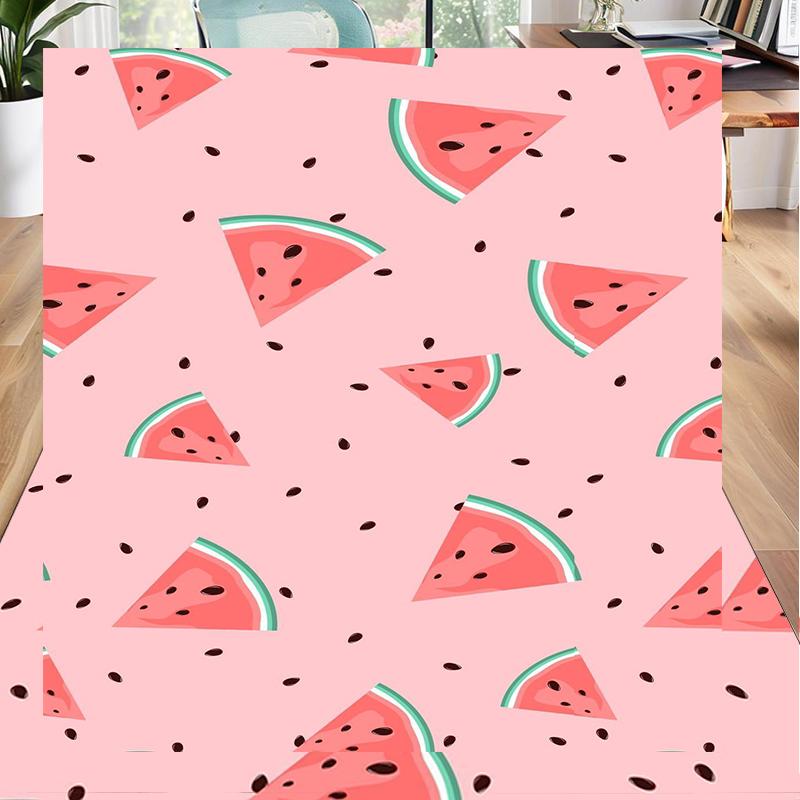Watermelon Slice Pattern Office Rug Chair Mat, Entryway Carpet, Suitable for Front Door, Bedroom, Living Room, Desk, Holiday Gift