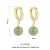 Boucles d'oreilles pendantes en argent sterling 925 et jade Hetian pour femmes – Design de mode facetté, cadeau parfait