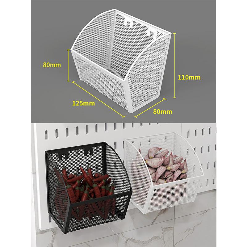Wall-Mounted Knife & Chopstick Holder, Punch-Free Pegboard with Tray & Multi-Functional Storage Rack