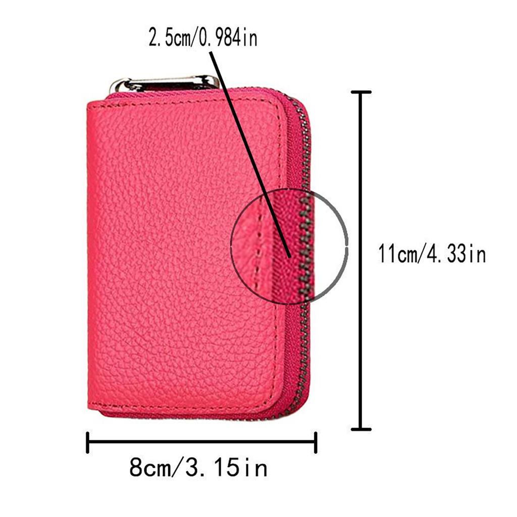 Classic Multi-card Storage Bag Man Wallet with Zipper Women Coin Purse 22 Bits Unisex Solid Color Credit Card Holder