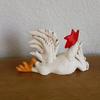 Unique Gifts for Friends White Rooster Statue with Enchanting Posture & Long Eyelashes, Creative Table Art Sculpture, Funny Resin Indoor Outdoor