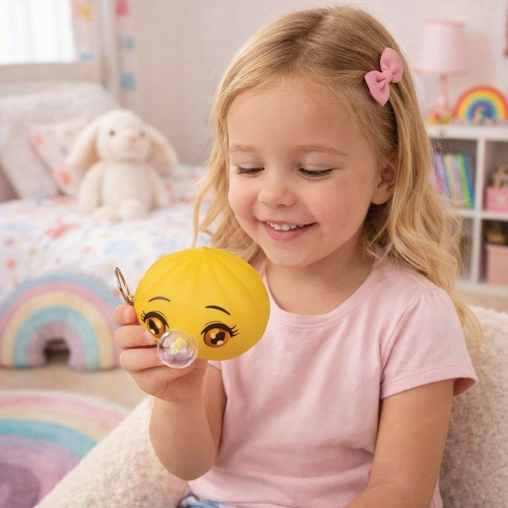 Glitter Dumplings Squeeze Blow Bubbles Soft Stress Relief Sensory Ball Fidget Slow Resilience Steamed Bun Squeeze Pinch Le