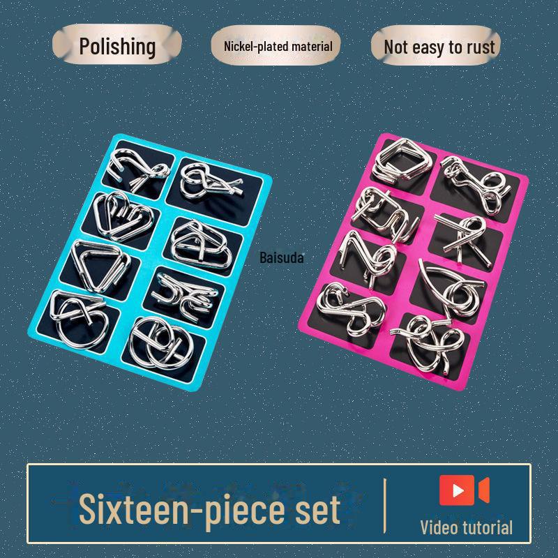 

Девятизвенный замок Luban: Развивающая игрушка для взрослых, помогающая разблокировать замок Kongming и повысить интеллект детей