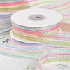 10yards/Roll Bow Ribbon Transparent Rainbow Color DIY Silk Ribbon 9 Meters Bouquet Gift Packaging 2.5cm Bubble