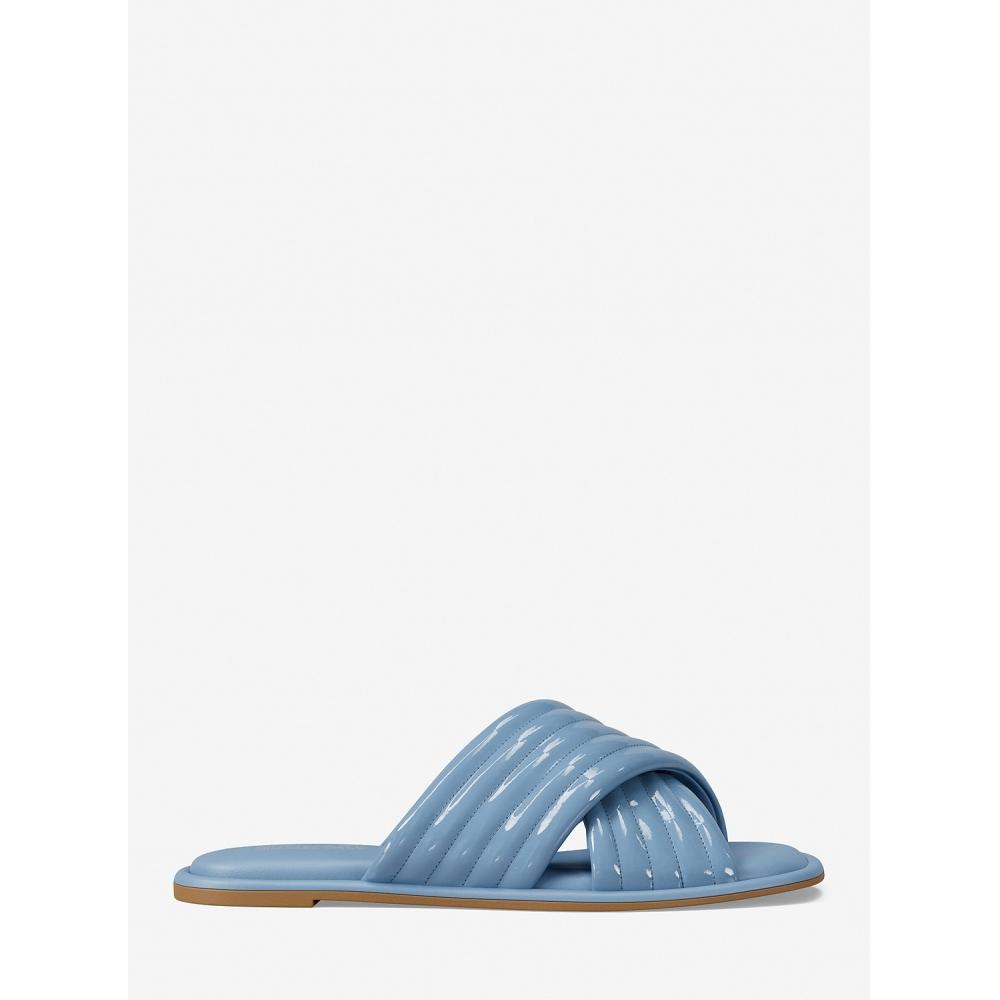 Michael Kors Portia Flat Slide Sandal 49t5pofa1a1540 Light Sky