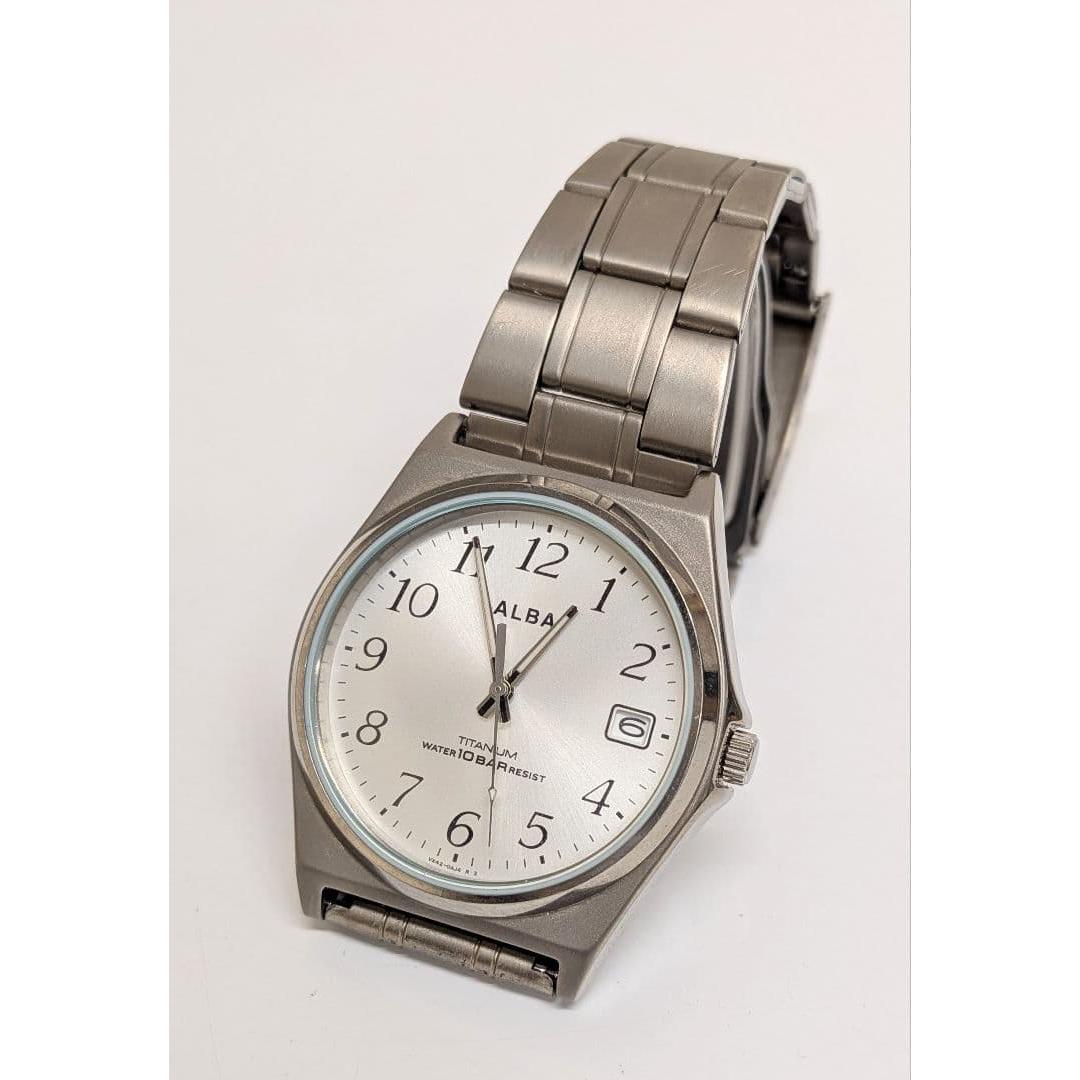 ALBA TITANIUM quartz wristwatch 10 ATM water resistant working item
