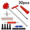 3/7/13/23/30Pcs Valve Stem Tool Kit Metal Tire Installer Tool Car Puller Wheel Tire Remover T-Hook Replacement