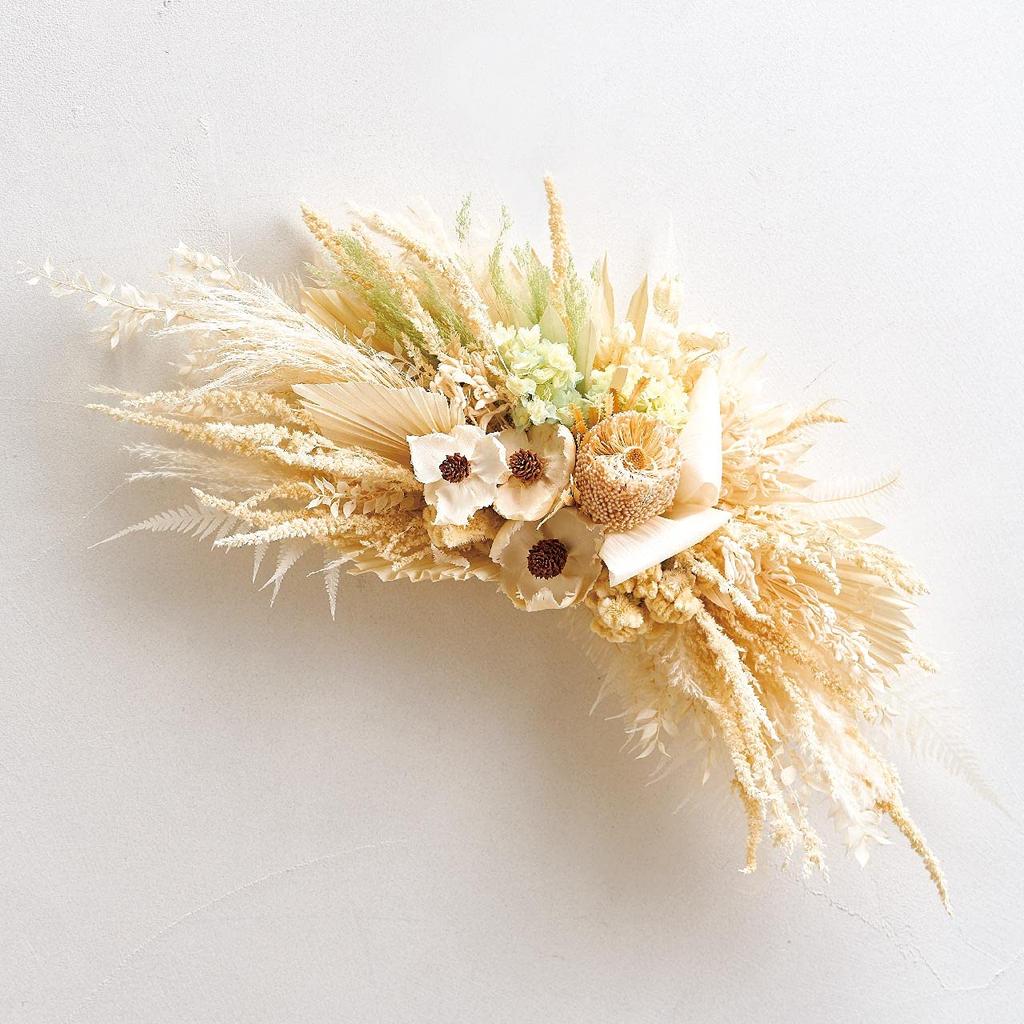 Daichi Noen Dried Flower Palm Flower White (3 pieces) DO040510-011