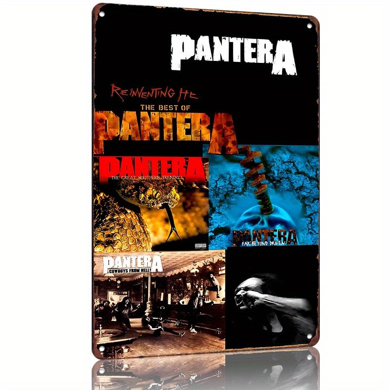 Pantera The Ultimate Collection Metal Tin Sign Vintage Distressed Rock Band Poster with Reinventing Hell More Artwork Du
