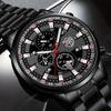 3pcs/set 1pc Fashion Men's Calemdar Business Stainless Steel Quartz Watch & 1pc Men's Bracelet & 1pc Men's Neckalce