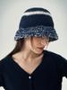 Olinkeompeulliteu Breeze Knit Bucket Hat (Navy)