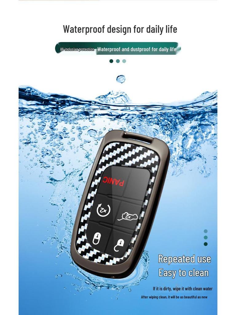 Dodge Journey Challenger RMA Ram Full-Cover Metal Key Case for Men