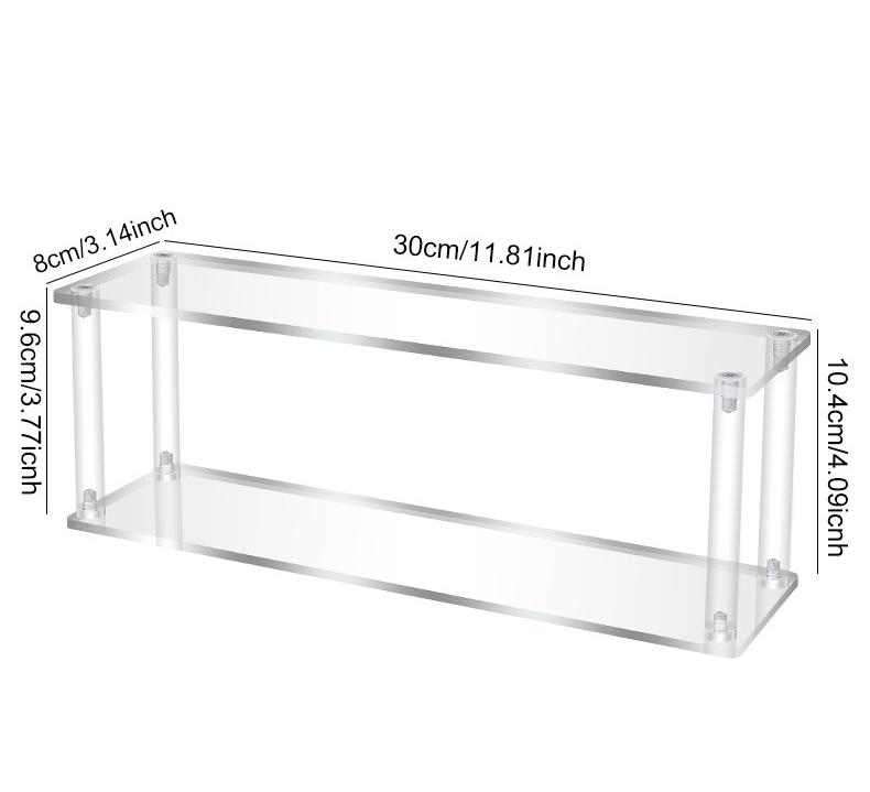 Vertical Acrylic Display Stand Ladder Storage Shelf for Bubble Mart Dolls,Labubu Collectibles,Figures,Perfume,Cosmetics,Cupcake
