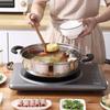 Yin-Yang Thickened Stainless Steel Hot Pot with Lid - Clear Soup Shabu-Shabu Flat-Bottom Design, Compatible with Commercial Induction Cookers