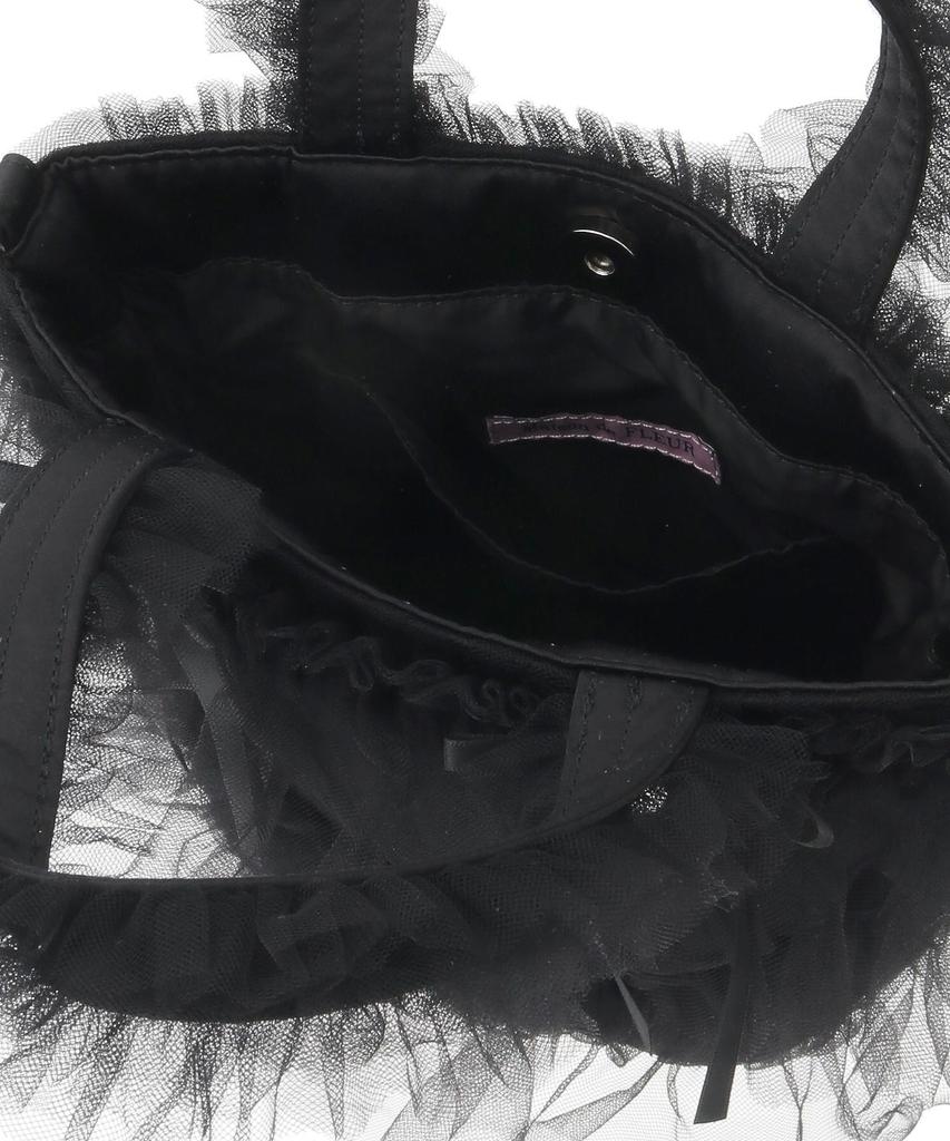 Maison De FLEUR Tulle Frill 2-Way Tote Bag, Black, Size F, 08000717600