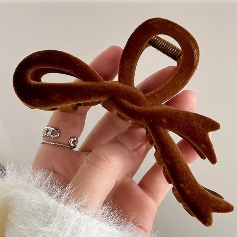 Soft Ribbon Bowknot Hair Clip for Women and Girls Fashionable and Versatile  Headwear Crab Hair Clips Hair Accessory