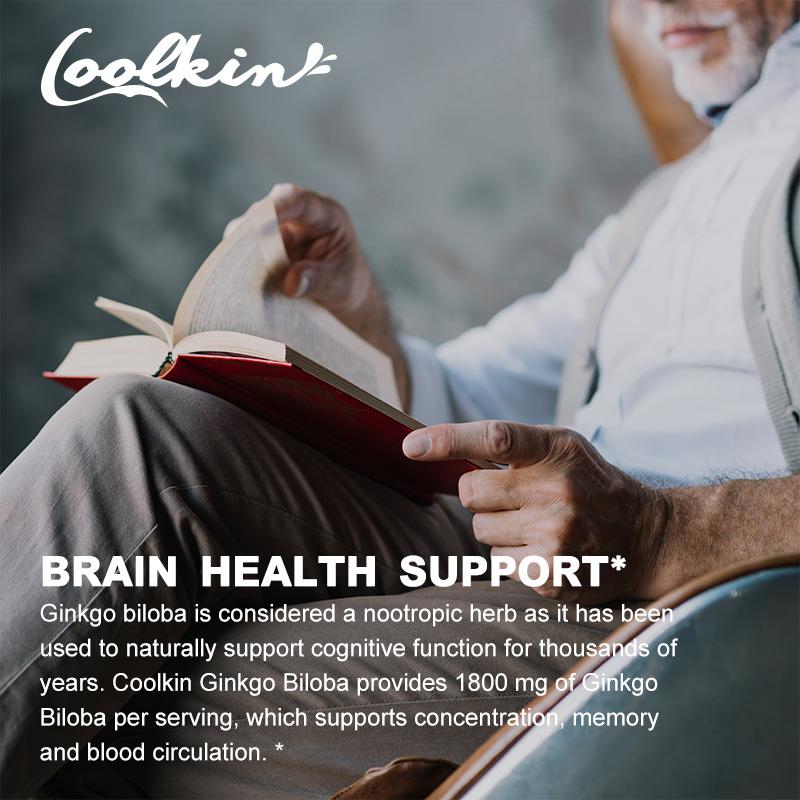Czysty Ginkgo 1800 mg, Organiczny Ginkgo, Wspiera Pamięć i Funkcje Mózgu, Poprawia Koncentrację i Wsparcie Poznawcze