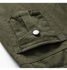 Women's Spring/Summer Army Green Wide-Leg Balloon Pants - Petite, Casual, Pure Cotton, Straight Leg