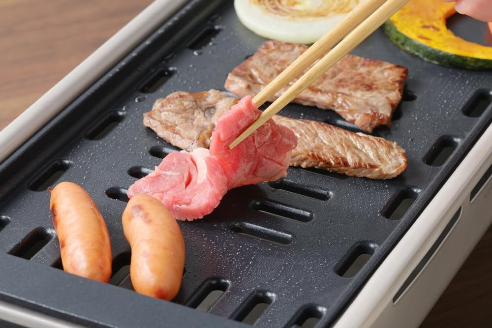 Maruyama Giken Petit Plaisir Electric Rectangular Barbecue Grill PDG-100: Low Smoke, Easy Barbecue, Barbecue At the Table, Removable Plate, Washable,