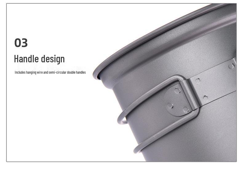 Widesea 750ML Pure Titanium Camping Pot - Lightweight Portable Cookware for Hiking and Mountaineering