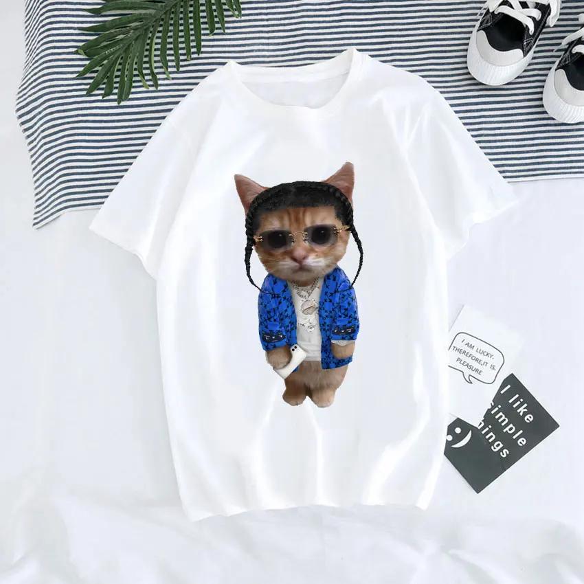 El Gato Meme Sad Crying Cat Munchkin Kitty Meme Print T Shirt Male  T-shirts Men Oversized Tees Harajuku Streetwear
