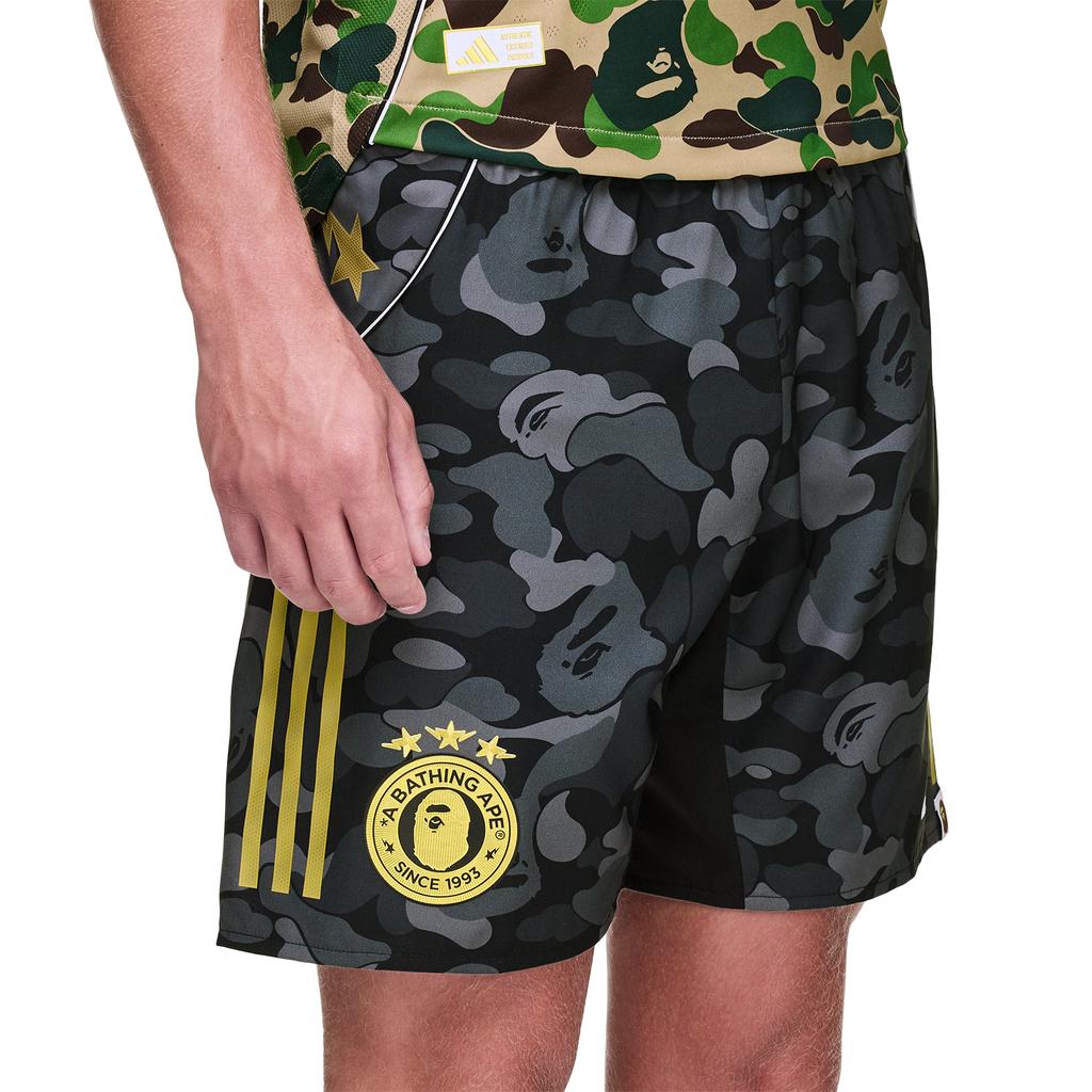 Adidas X A Bathing Ape Collaboration FW25 FB Logo Letter Three Stripes Sports Shorts Unisex Shorts KB2204