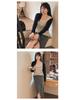 Wide-Strap Plus Size Square Neck Striped Knit Camisole