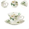 Coffee Cup Latte Cups Gifts Porcelain Novelty 250ml with Tray Tea Art Mug Saucer for