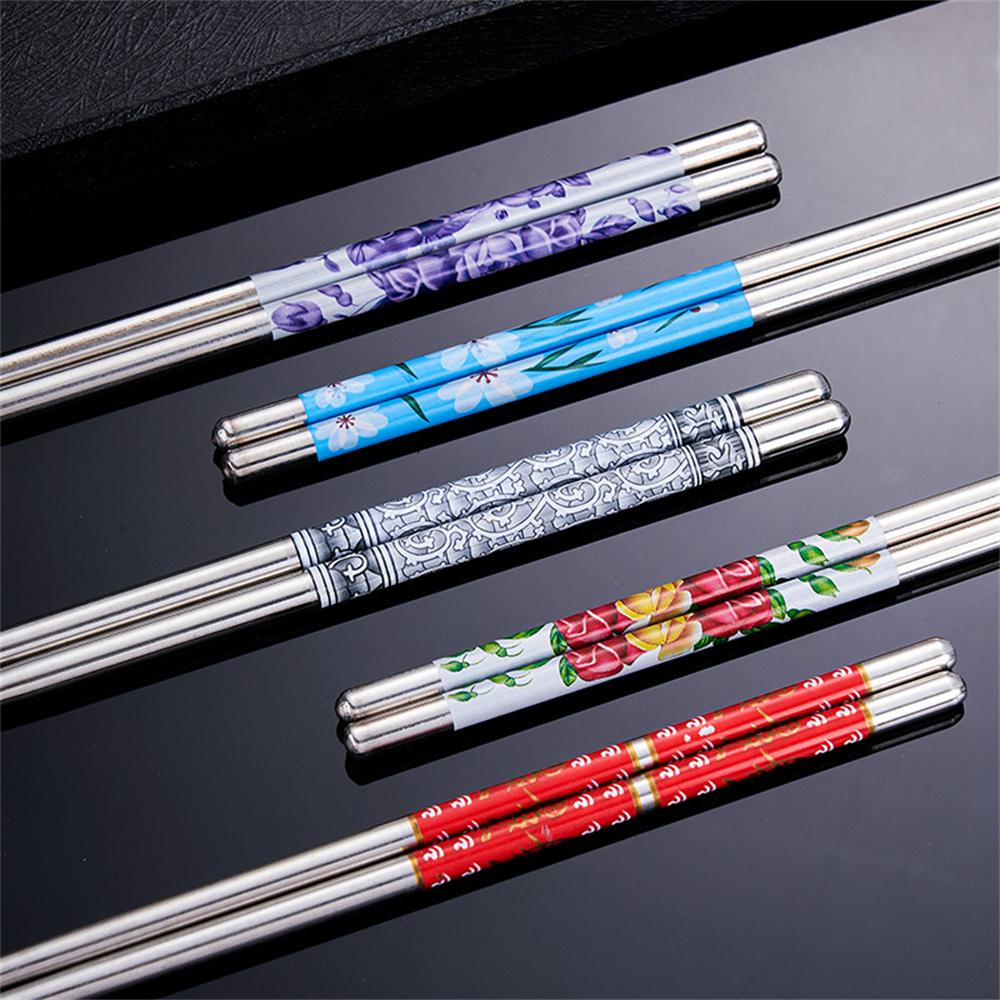 Non-slip Chopsticks Sleek Design Light Weight Approximately 16g Food Grade Material Stainless Steel Environmental Friendly