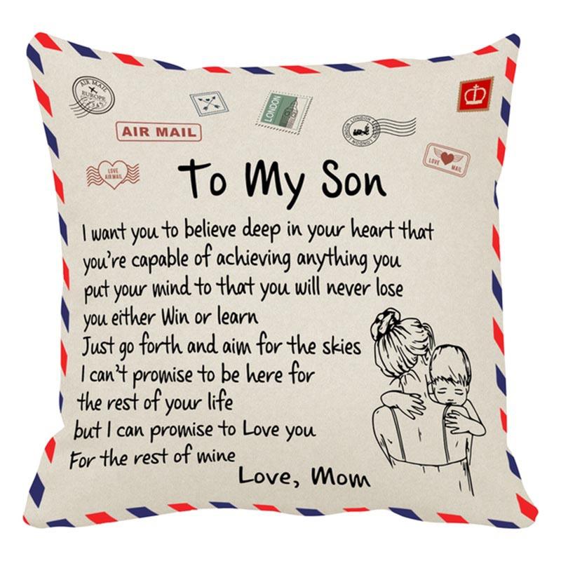 Home Linen Pillow Cover Nordic Simple American Retro Print Office Pillow Cover Sofa Cushion