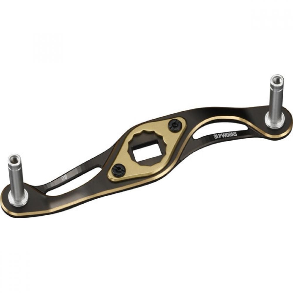 Slp Works Slpw 80mm Mc Crank Handle Black Gold Daiwa