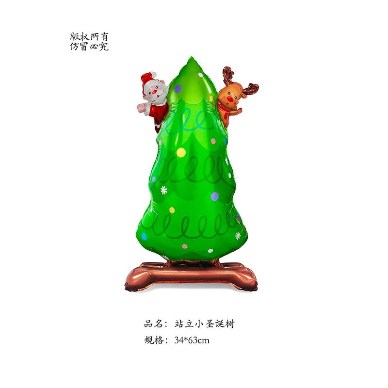 Große Weihnachtsballons Weihnachtsmann Schneemann Elch Strumpf Folienballon Weihnachtsdekorationen für Zuhause Navidad Neu