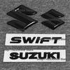 ABS Araba Ön Panjur Amblemi Arka Bagaj Rozeti Çıkartması Suzuki Swift VVT için parlak siyah Logo Aksesuarları