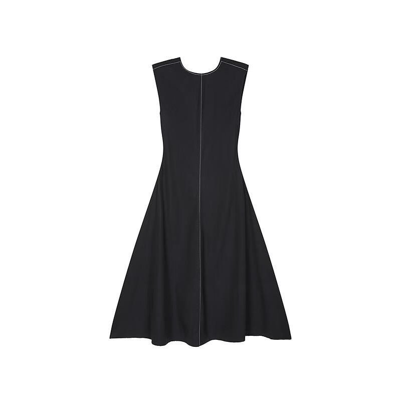 LESS 2025 Summer X-Shaped Round Neck Dress