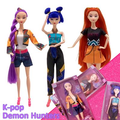 30cm K-Pop Dämonenjäger Anime Kpop Girlgroup Cartoon Rumi Zoey Mira Actionfiguren Vinylfiguren Modellpuppen Mädchen Weihnachtsgeschenk