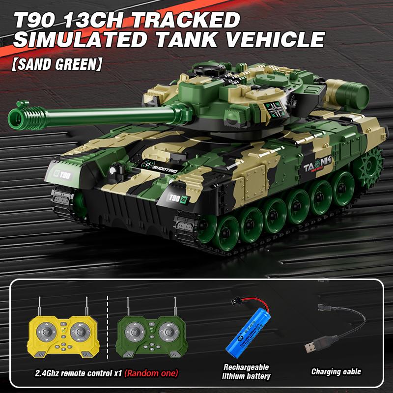 

Rc Tank 99 T90 Remote Control Tanks 13Ch Shootting Function Crawler Battle Toy Car Model Electronic Toys for Boys Children Gifts