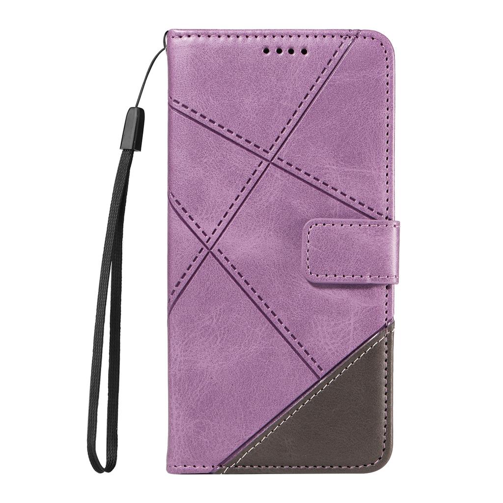 For Samsung Galaxy A55 5G Case Geometric Line Leather Phone Cover Card Slots Wallet