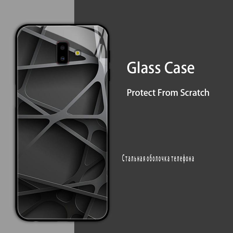 For Samsung J6 J6+ 2018 Case Cover Tempered Glass Case Hard Shockproof Coque Bumper For Samsung J4 Plus J7 2017 Protect Case