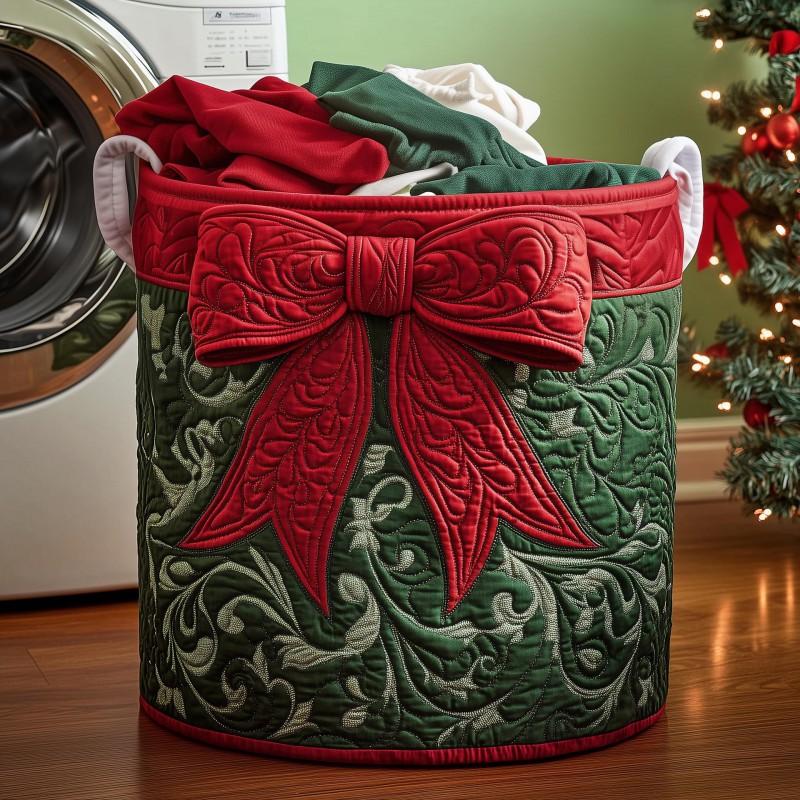 Quilted Cotton Laundry Basket Storage Organizer Clothes Dirty Home Organization