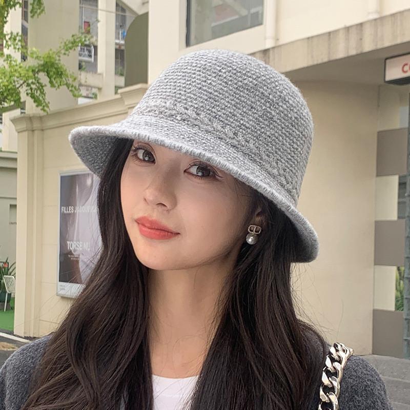 Knitted Fashionable Fishermans Hat With Weaving Pattern Design For Daily