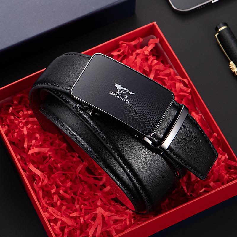 Top Layer Cowhide Men's High End Belt Business Belt Automatic Buckle Genuine Leather Casual Versatile Belt