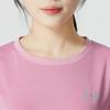 Under Armour Solid Color Breathable Round Neck Raglan Sleeve Short Sleeve T-Shirt Women Tops Bright-Pink 1277207-680