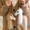 Plush Horse Toy Pendant Decoration for Office Desk and Living Room Animal Ornament Gift for Friend Family